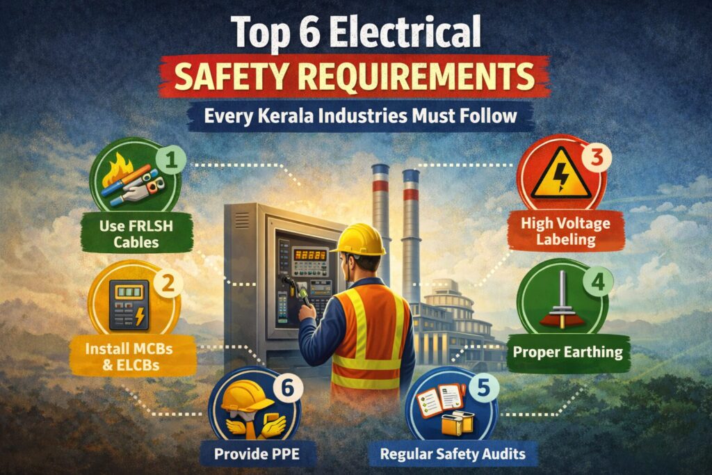 Top 6 Electrical Safety Requirements Every Kerala Industries Must Follow