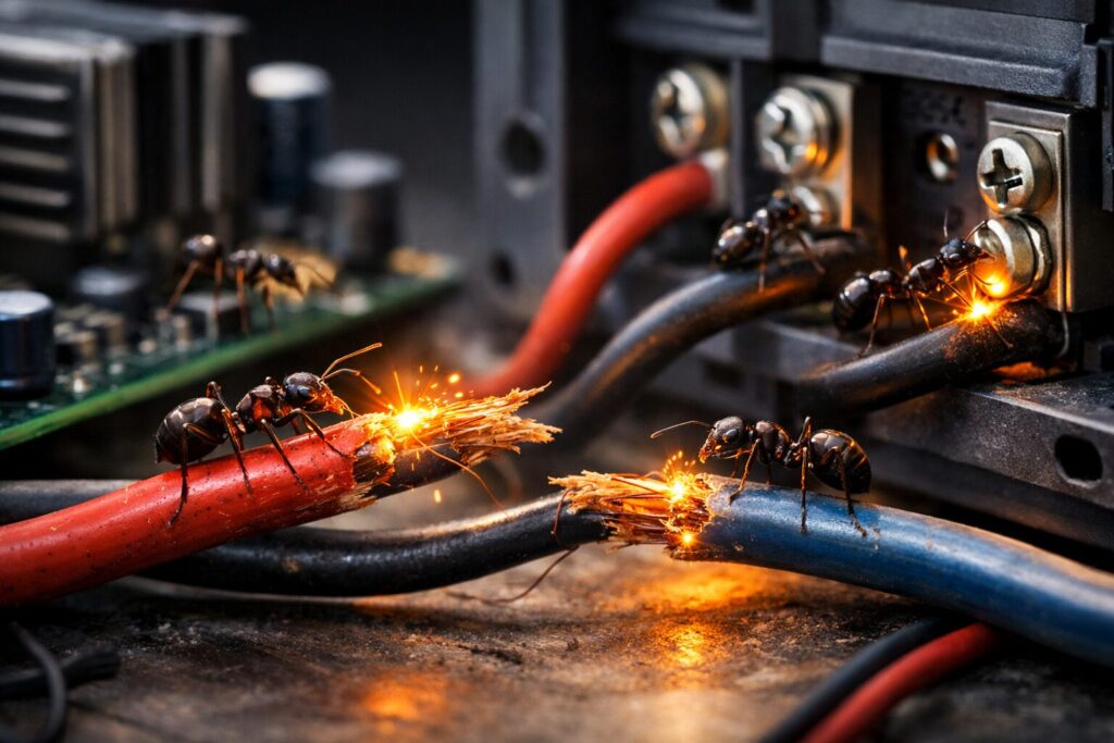 Ants Damage Electrical Wiring